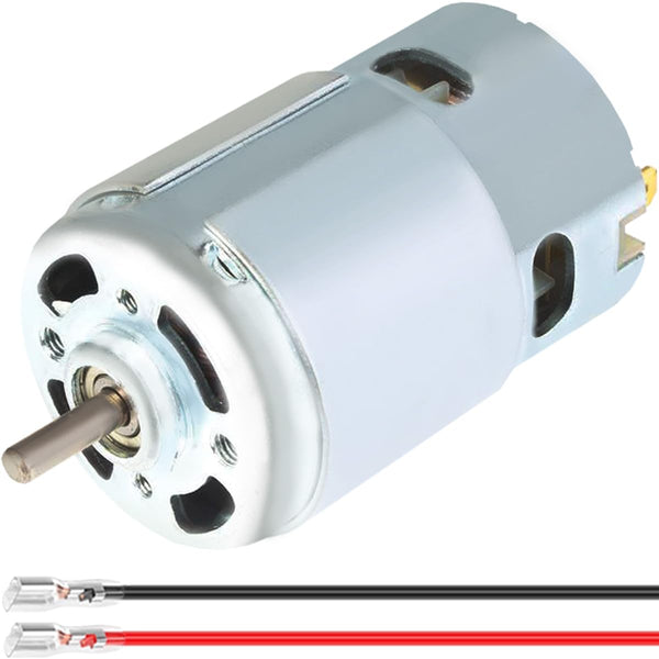 2 Pcs 545 Micro Motor DC 3.7-7.4 V 23500 RPM Long Shaft High Torque Gear RC Power Wheel Mini/Small Motor with Spring Wire, for RC Toy Car/Robot/Mini Fan/Electric Drill/UAV/DIY/Test