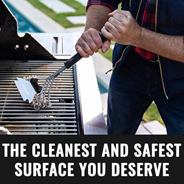 Grillaholics Bristle Free BBQ Brush - Safe Barbecue Grill Cleaning Brush With No Metal Wire Bristles
