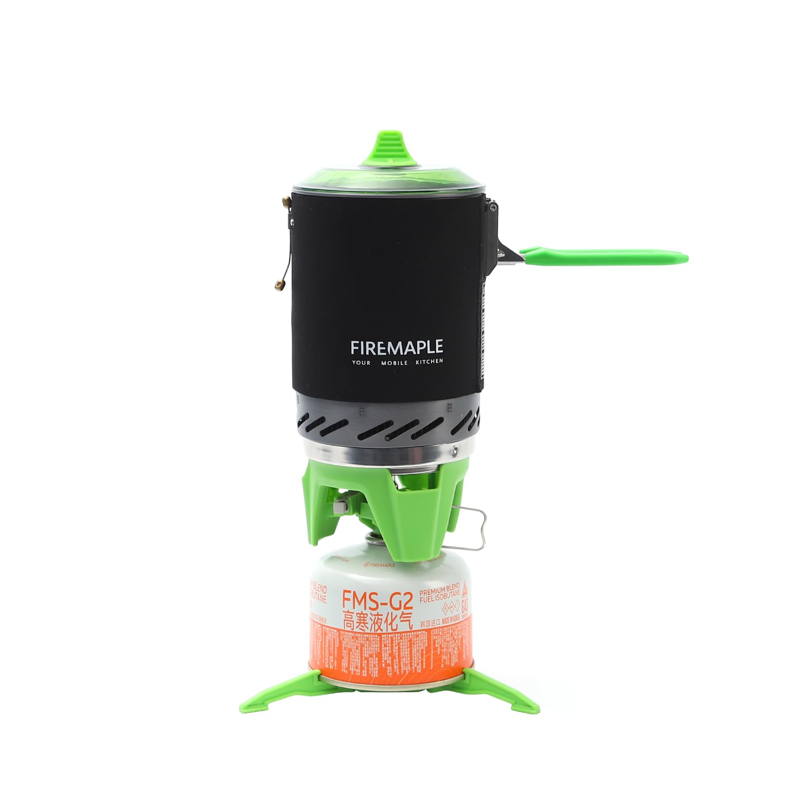 Fire-maple FMS-X2 Personal Cooking System Outdoor Hiking Camping Equipment Oven with Piezo Ignition POT Support & Stand for Outdoor Acitivities- Portable Propane Gas Stove Burner