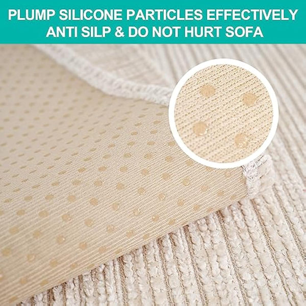 SHANNA Soft Chenille Sofa Cover 1/2/3/4 Seater, New Universal Non-Slip Corner Sofa Cover L Shape Solid Thick Textured Sofa Slipcovers for Living Room(White, 90 * 160cm Seat Cover)