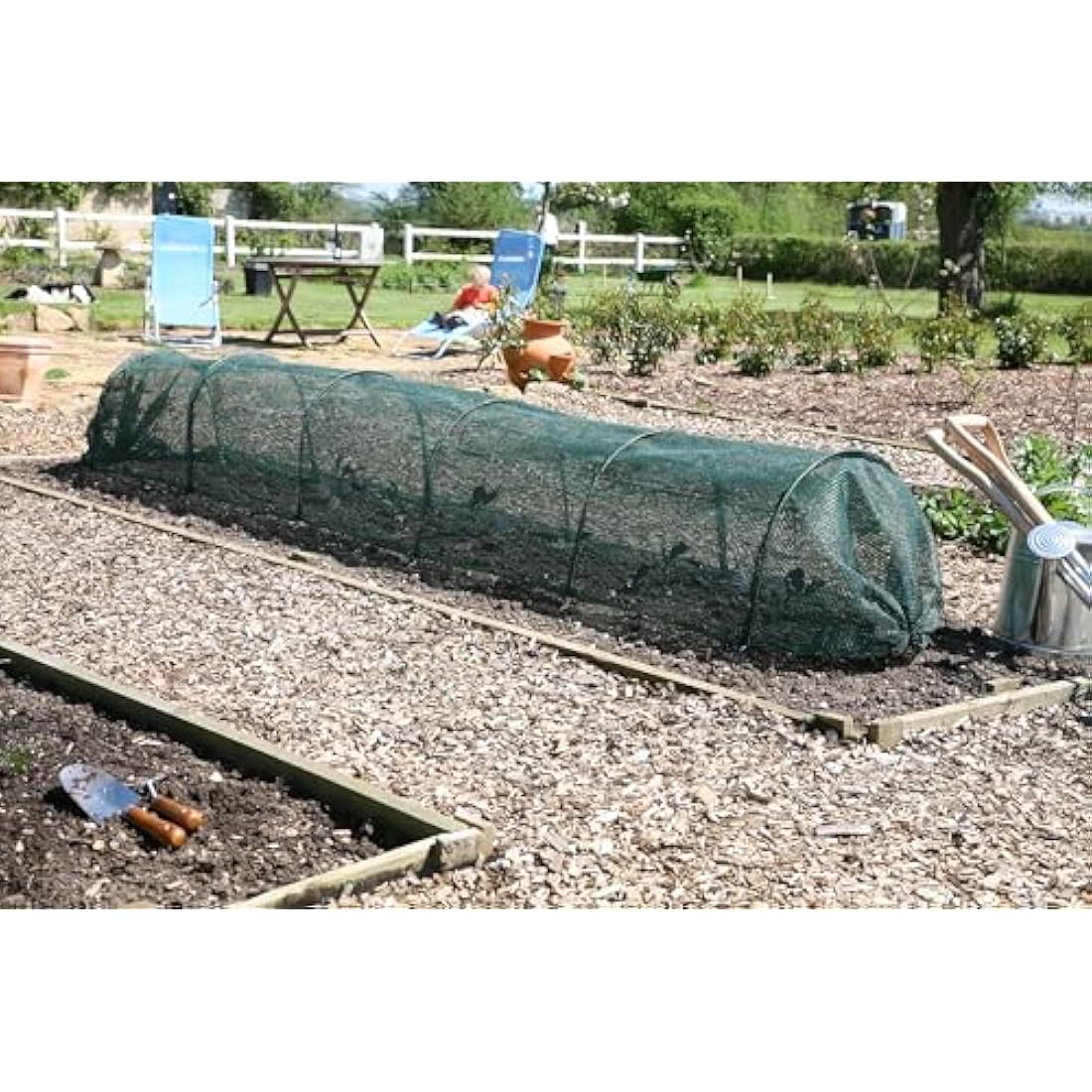 Haxnicks Giant Easy Tunnel Net For Larger Plants | Ready To Use Fold Out Design Shade Garden Tunnel | Birds Insects Harsh Weather | Prevents Scorching In Warmer Months | L300 x W60x H45cm Gtun030101