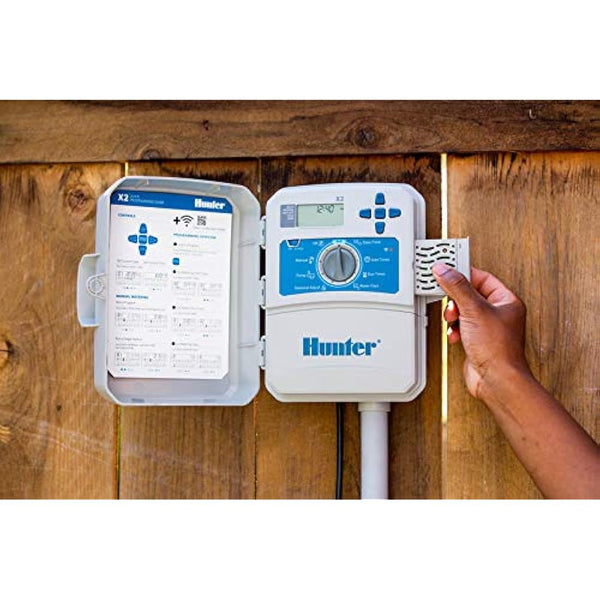 Hunter HUNTER X2 401-4 Stations Programmer, Compatible WiFi Wand Module, Self-Protected, Hydrawise Platform, ROAM X Remote Controls