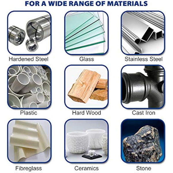 10pc Carbide Burr Set 1/4" Shank Tungsten Double Cut Rotary Die Grinder Bits - Cutting Burrs for Most Drills and Die Grinding Accessories - Wood Carving Metal Working & Sturdy Storage Case