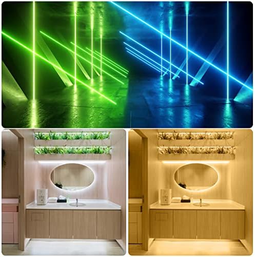 12 Pack Led Aluminum Profile for Philips Hue Led Strip Lights etc,1m/3.3ft U-Shape Led Aluminum Channel, Led Diffuser with Milky White Cover Indoor, End Caps and Metal Mounting Clips (12Meter)