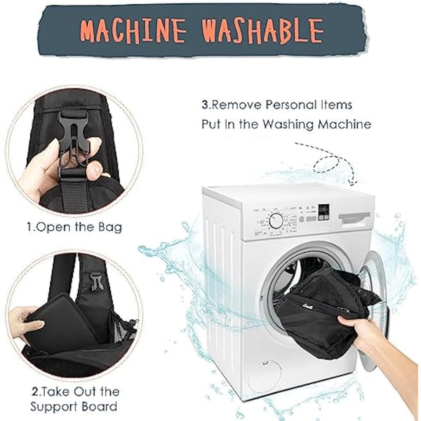 Eyein Pet Puppy Sling Carrier, Up to 6 lbs Hand Free Cat Dog Papoose, Hard Bottom Support Small Animal Travel Tote Bags with Breathable Mesh Adjustable Padded Strap Safety Belt Machine Washable