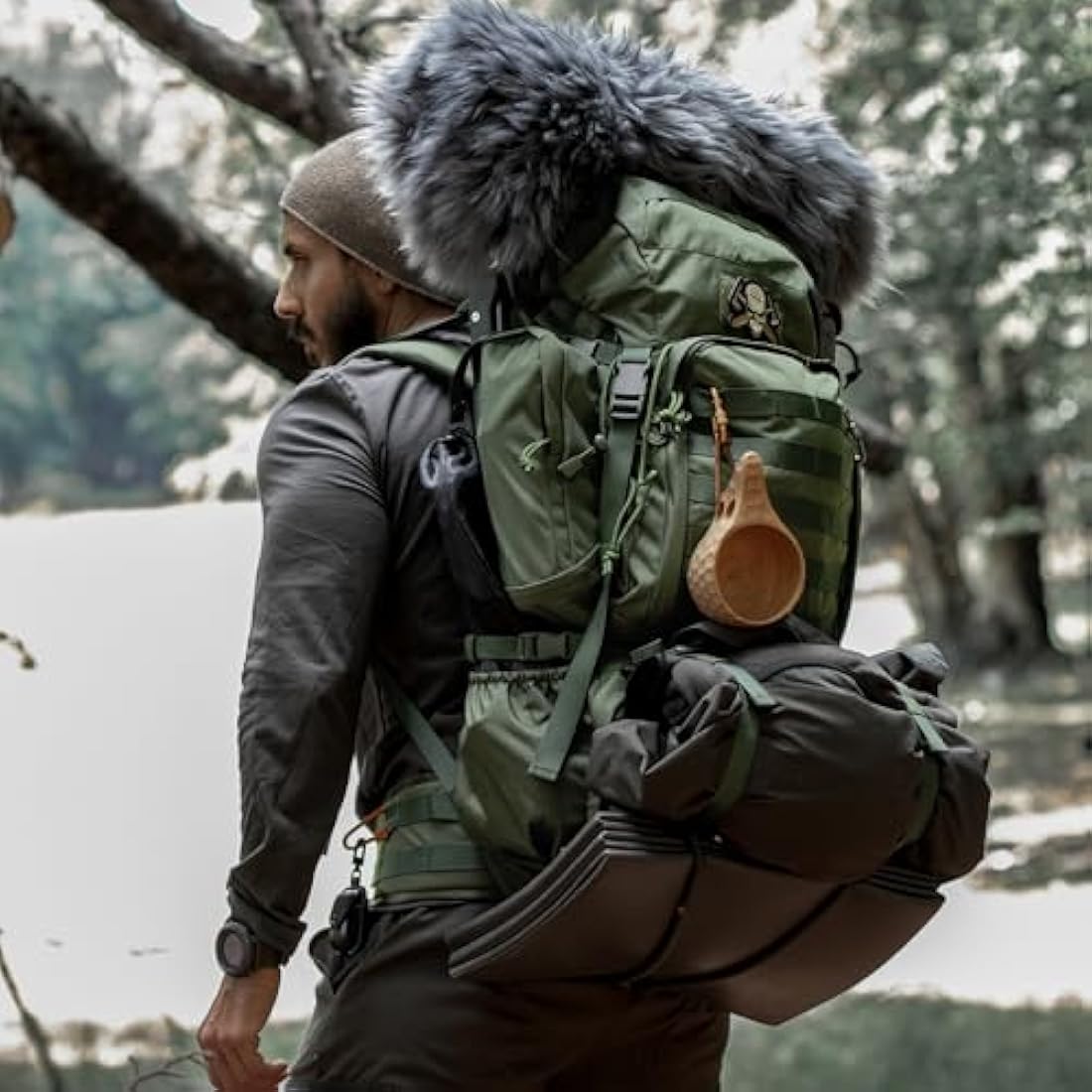 Mardingtop 60L Tactical backpack Military Rucksack MOLLE Camping and Hiking Backpack High Capacity with Rain Cover for Trekking Mountaineering Hunting Traveling