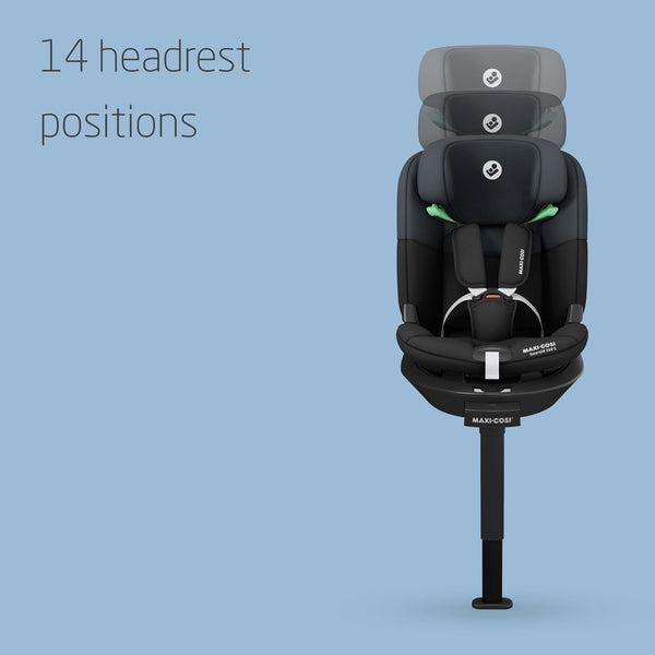 Maxi-Cosi Emerald S i-Size, 360 Swivel Car Seat, 0-12 Years 40-150cm, Multi-Age Baby Car Seat, Isofix 0-36 kg car seat, Rearfacing, 4 Recline Positions, G-Cell Side Impact Protection, Tonal Graphite