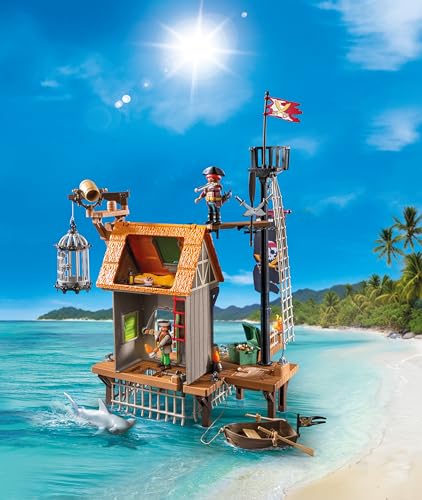 Playmobil 71418 Pirates: Small Pirate Vessel, exciting adventures on the high seas, complete with extensive accessories, fun imaginative role-play, playsets suitable for children ages 4+