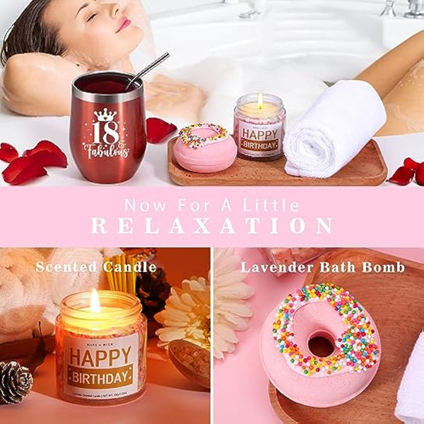 50th Birthday Gifts for Women, Happy 50th Birthday Hamper for Her, 50 Year Old Lady Gifts,Birth-Day Pamper Box for Mum Best Friend Sister Bestie Turning 50, Personalised 50 Th Birthdays Present