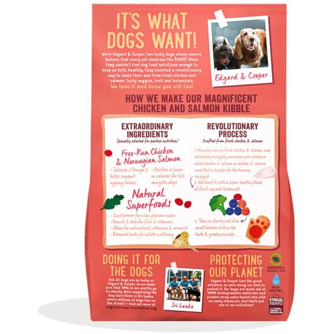 Edgard Cooper Senior Grain Free Dry Dog Food (Chicken & Salmon 7kg), Natural Kibble for Senior Dogs, Fresh Meat, High Protein, Gluten-Free, Non-GMO