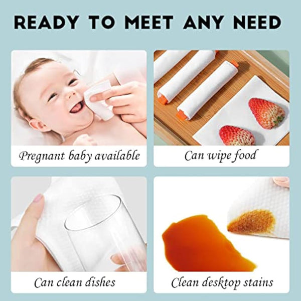 Disposable Face Towel 600 Count for Washing Soft Cotton Dry Wipes Facial Cloths Towelettes for Washing and Drying, Facial Tissue for Cleansing, Skincare and Makeup Remover