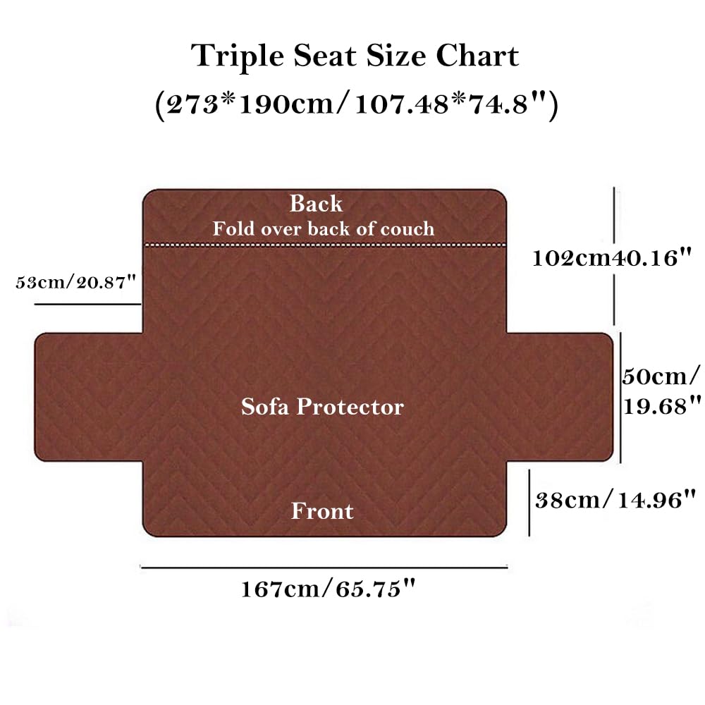 NUODWELL Upgraded Recliner Chair Cover with Pockets, Plush Non Slip Armchair Cover, Super Soft Washable Sofa Slipcover Furniture Protector Cover for