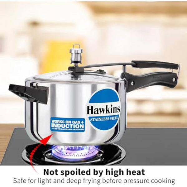 Hawkins B45 Pressure Cooker, 4 Litre, Silver
