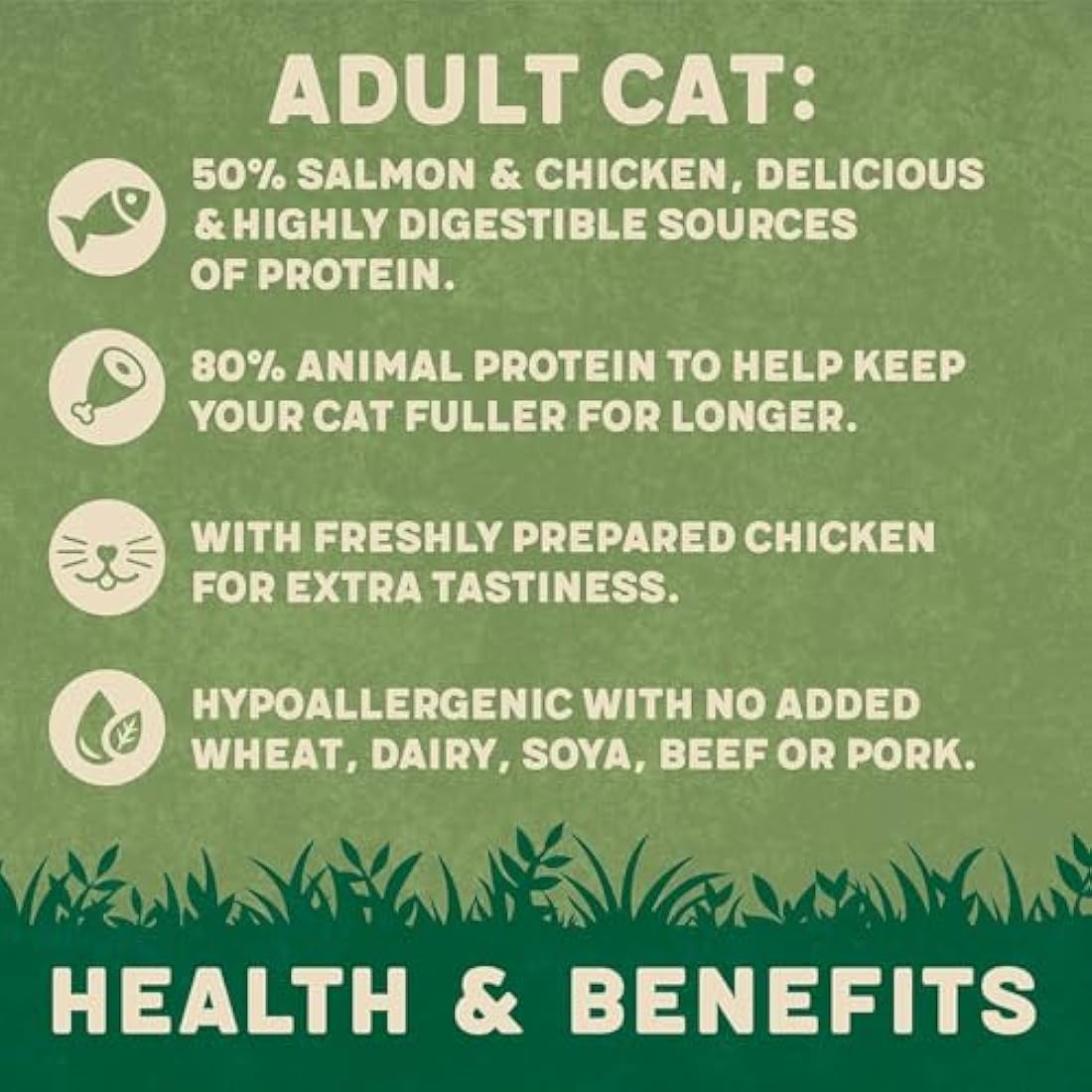 Harringtons Complete Dry Adult Cat Food Salmon 2kg (Pack of 4) - Tasty Natural Goodness