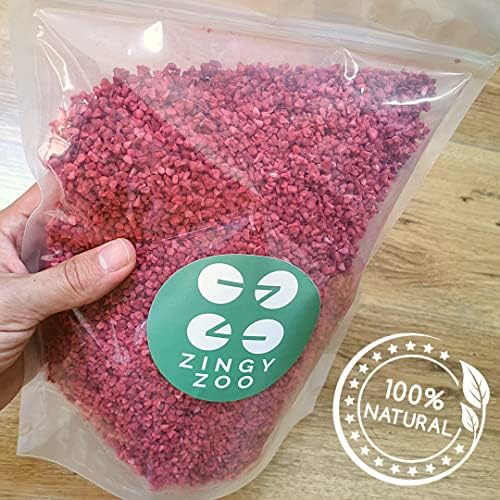 Freeze Dried Raspberry Pieces XXL 500g Pure Premium Dried Raspberries | Real Food Fruit Bits Instead of Raspberry Flavouring or Frozen Berry Powder | Raw Vegan Freeze Dried Raspberry Crumb | ZingyZoo