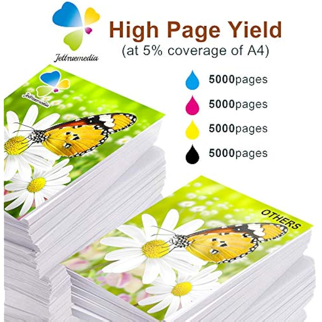 Jettruemedia T9451-T9454 Ink Cartridges Compatible with Epson T9451 T9452 T9453 T9454 Inks for Epson WorkForce Pro WF-C5710DWF WF-C5790DWF WF-C5210DW WF-C5290DW WFC5210 WFC5290 WFC5710 WFC5790(4-Pack)