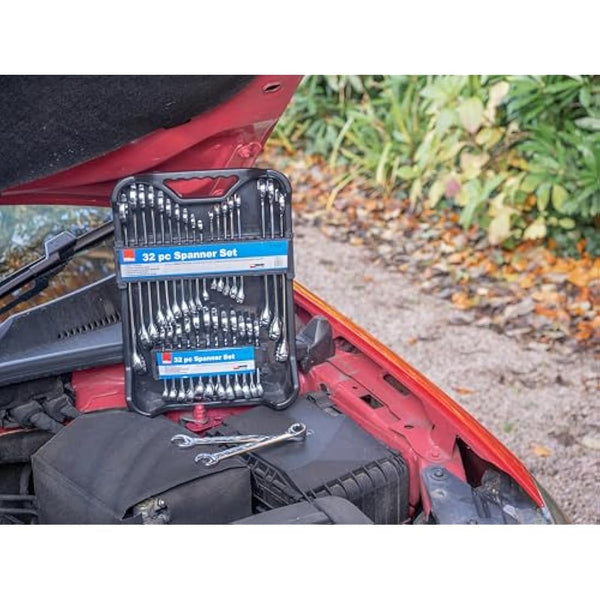 Hilka 16213203 AF/Metric Combination Spanner Set, Set of 32 Pieces