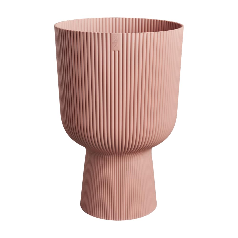 elho Vibes Fold Coupe 30 - Indoor Plant Pot - 100% Recycled Plastic - ? 29.5 x H 44.7 cm - Pink/Delicate Pink