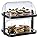 APS Buffet display case "Doppeldecker" - 2 transparent roll-top bonnets that can be opened on both sides, 2 stainless steel trays, 4 cooling accumulators, space-saving storage - Made in Germany