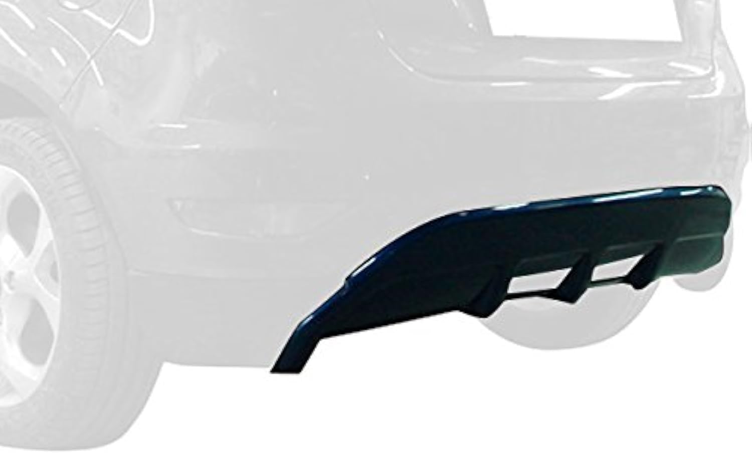 Motordrome Rear bumper skirt (Diffusor) compatible with Ford Fiesta VII 2008-2017 (ABS)