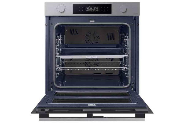 Samsung Series 4 Dual Cook Flex Smart Oven with Pyrolytic Cleaning, Colour: Stainless Steel, NV7B45305AS