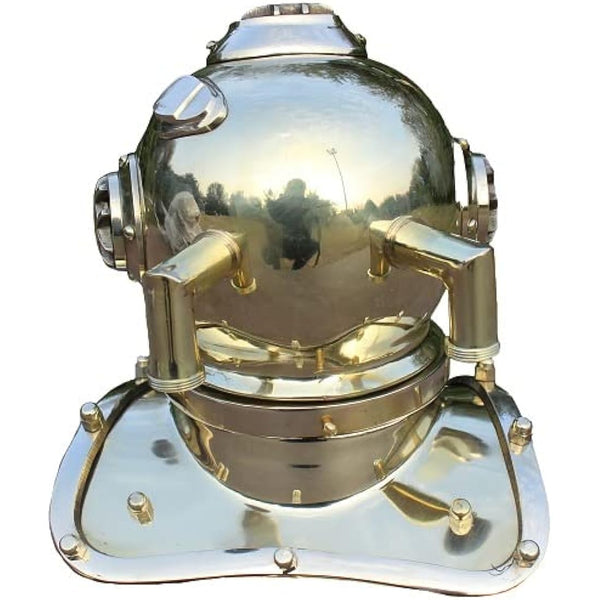 Antique Marine Mini Diving Helmet Replica Mark Us Navy Nautical Copper Finish