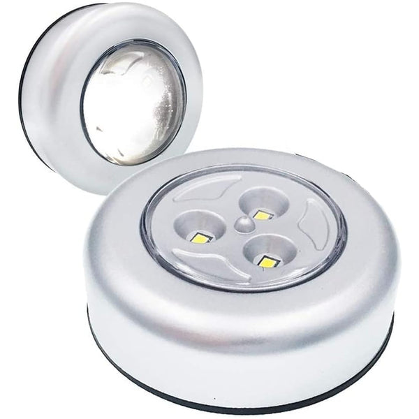 6 Pack Ilyever LED Battery-Powered Wireless Night Light Stick-on Push Lamp for Closets, Cabinets, Counters, or Utility Rooms - Cordless Tap Touch