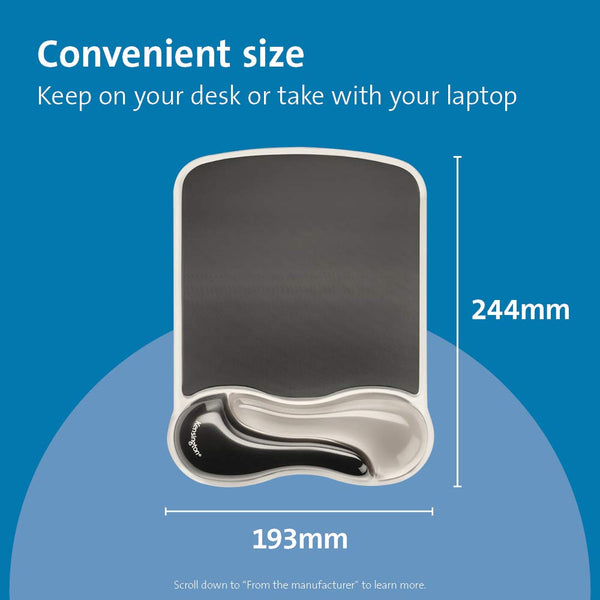 Kensington Keyboard Wrist Rest - Ergonomic duo gel wrist rest, compatible with full length / gaming keyboards for comfort when at computer, laptop, office, PC, home - Red/Black (62398 )