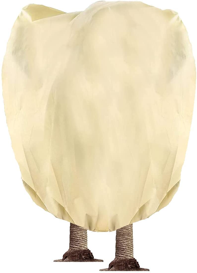 Hydrogarden Winter Plant Fleece Frost Protection Plant Protection Cover Plant Warming Jackets Blanket,Large (360x250cm) -Beige-1 Pack