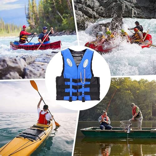 Swim Jacket - Paddle Board Life Jacket for Adult Adjustable Buoyancy Aids Swim Safety Snorkeling Vest for Kayaking Floatation Device Surfing Outdoor WaterSports(Blue,XL)