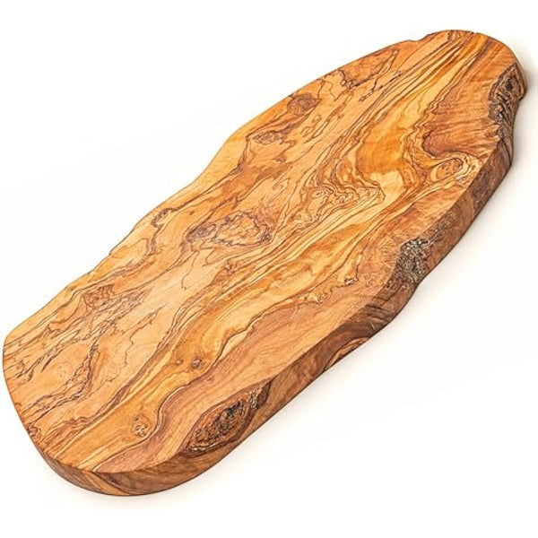 Erreke Wooden Chopping Boards, Handmade Natural Olive Wood Chopping Board, Serve or Chop Food, Large Wooden Cutting Boards, Barbecue Cheese Bread, Artisanal Mediterranean Style, 39x18 cm