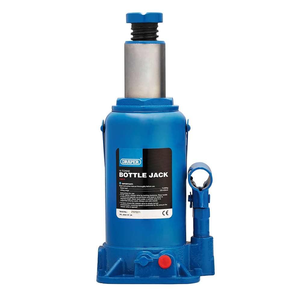 Draper 13073 Hydraulic Bottle Jack (12 Tonne), Blue