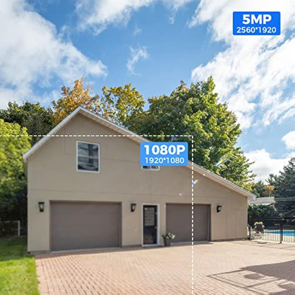 Hiseeu 1080P Security Camera Two-Way Audio Surveillance Camera,Outdoor Wireless Camera With Waterproof, Motion Detection and Day& Night Vision Functions,Bullet Camera Compatible with Multi-Systems