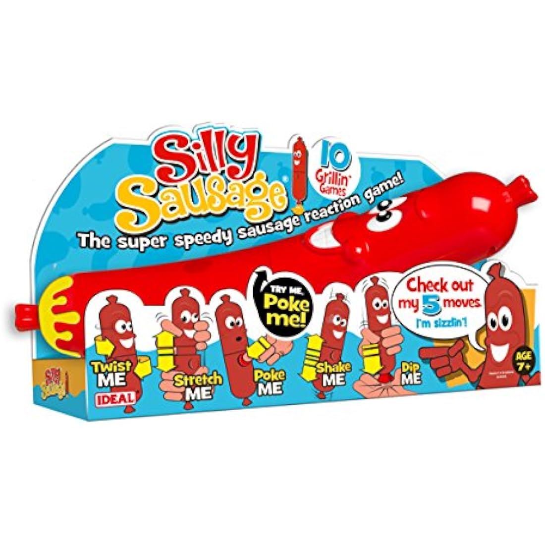 Ideal | Silly Sausage: The super speedy sausage reaction game | Family Games | For 1+ Players | Ages 7+