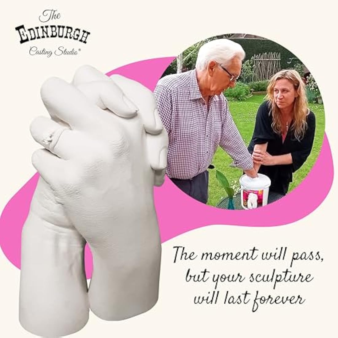 Edinburgh Casting Studio Premium Hand Casting Kit for 2 - Gift for Valentine's, Engagement, Wedding, Anniversary, Couples