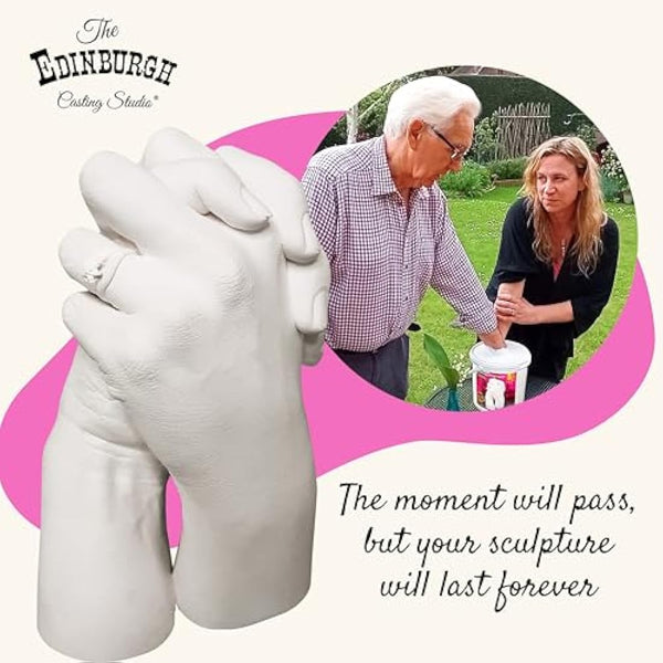 Edinburgh Casting Studio Premium Hand Casting Kit for 2 - Gift for Valentine's, Engagement, Wedding, Anniversary, Couples
