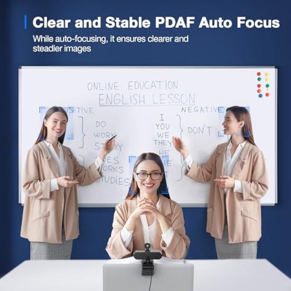 EMEET C960 4K Webcam for PC, 4K UHD Sony Sensor, TOF Auto Focus, Dual AI Noise-Cancelling Mics, Auto Light Correction, 66° FOV, Plug&Play Webcam with Privacy Cover, Works with Zoom/Teams