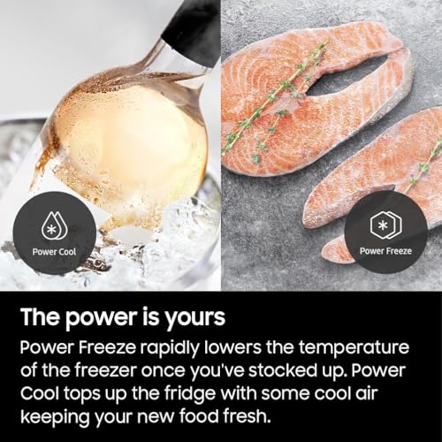 Samsung Classic Fridge Freezer, with Wine Shelf, Features Big Door Bin, All Around Cooling and SpaceMax Technologies, Silver, 7 Series, RB34C652ESA/EU