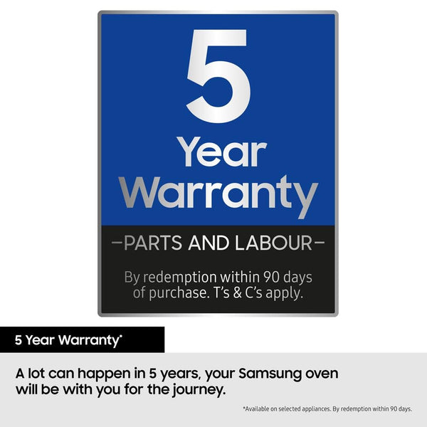 Samsung Series 4 Dual Cook Flex Smart Oven with Pyrolytic Cleaning, Colour: Stainless Steel, NV7B45305AS