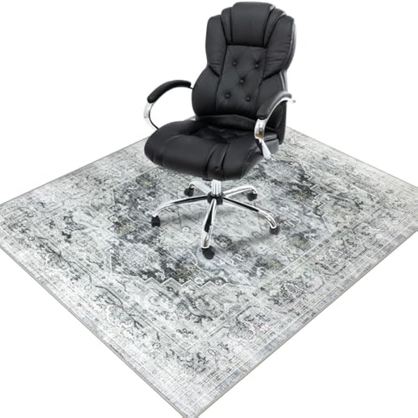 Homcomodar Office Chair Mat for Hardwood Floor 120x150cm Grey, Computer Desk Chair Mat for Hard Floor, Chair Floor Protection Mat Non Slip Rubber Mats for Home Office Chair