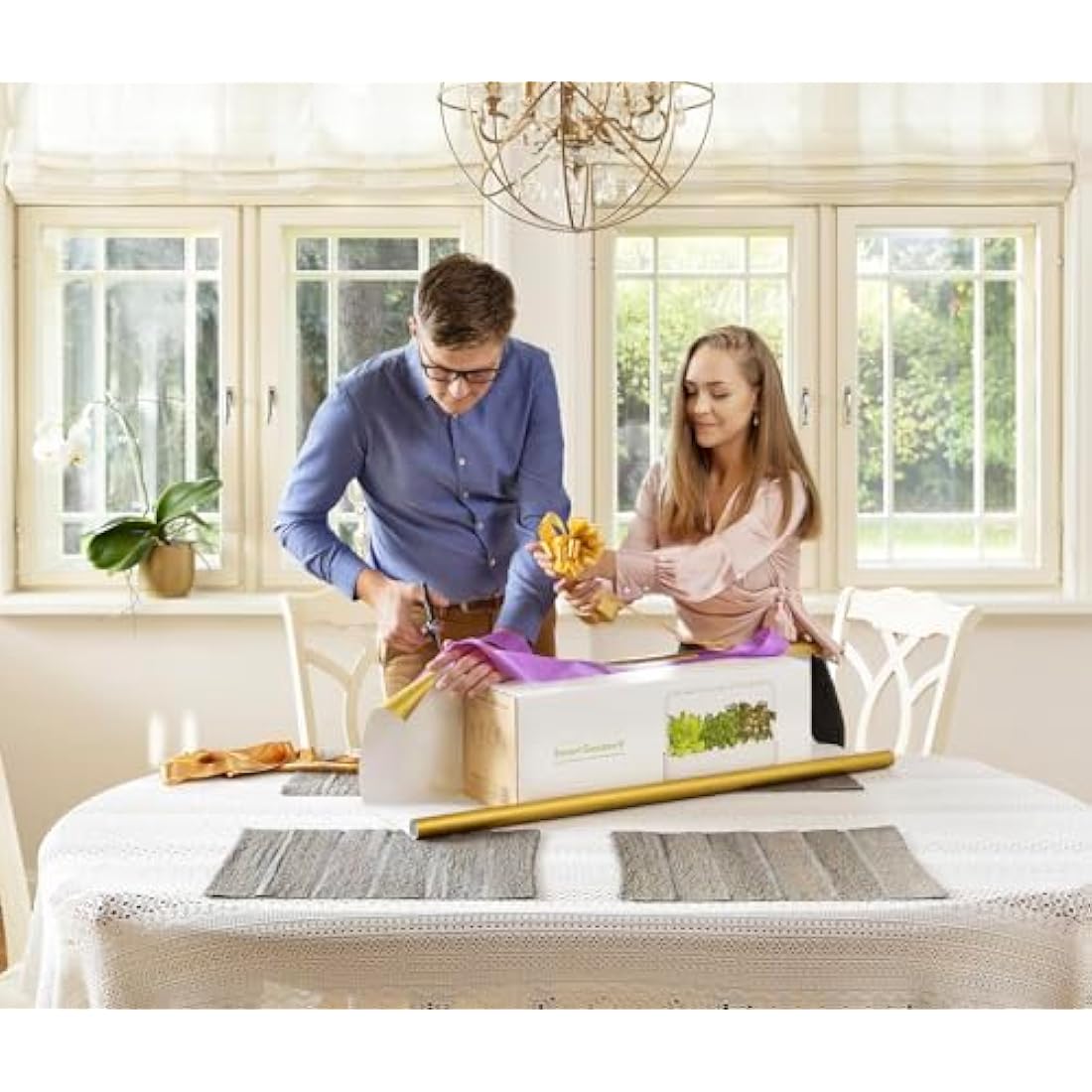 Click & Grow Indoor Herb Garden Kit with Grow Light | Easier than Hydroponics Growing System | Smart Garden for Home Kitchen Windowsill | Vegetable & Herb Garden Starter Kit with 9 plant pods, White