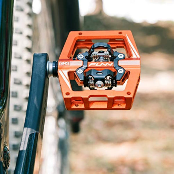 Funn Mamba S MTB Clipless Pedals, Double Sided Clip Compact Platform Mountain Bike Pedals, Compatible with SPD Cleats, 9/16-Inch CrMo Axle Bicycle Pedals for MTB/BMX/Gravel Cycling