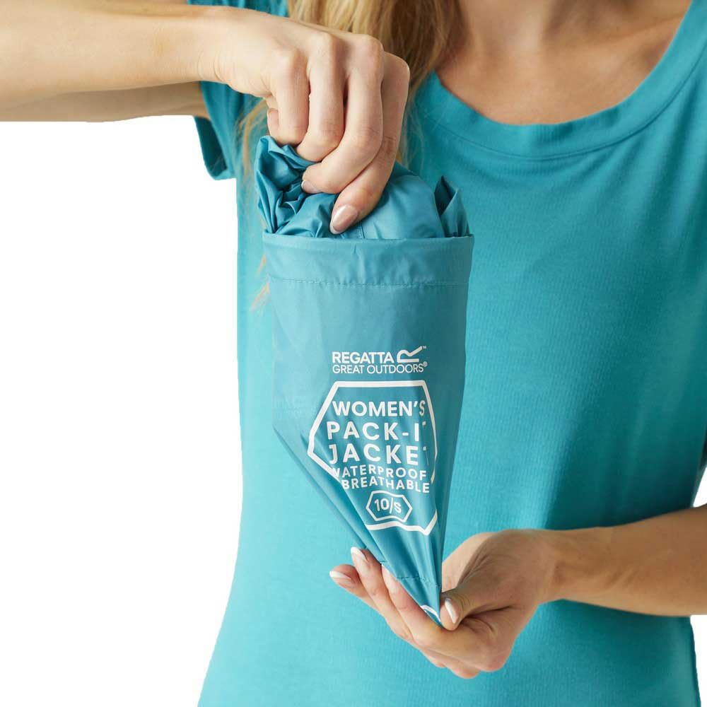 Regatta Mens Waterproof Pack-it III Jacket Breathable Lightweight Windproof Stuff Sack