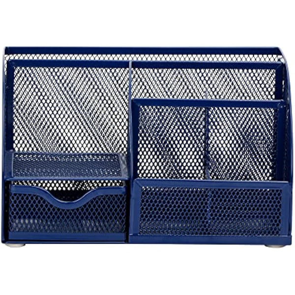 EXERZ Desk Organiser/Mesh Desk Tidy Caddy/Pencil Holder Multifunctional with 7 Compartments