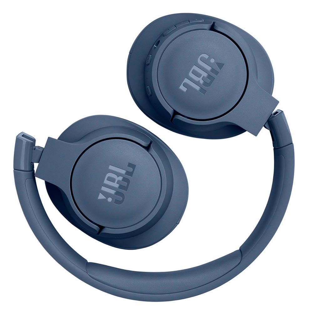 JBL Tune 770 NC Wireless Over-Ear Bluetooth Headphones with Adaptive Noise-Cancelling Technology and 70-Hour Battery Life, Blue