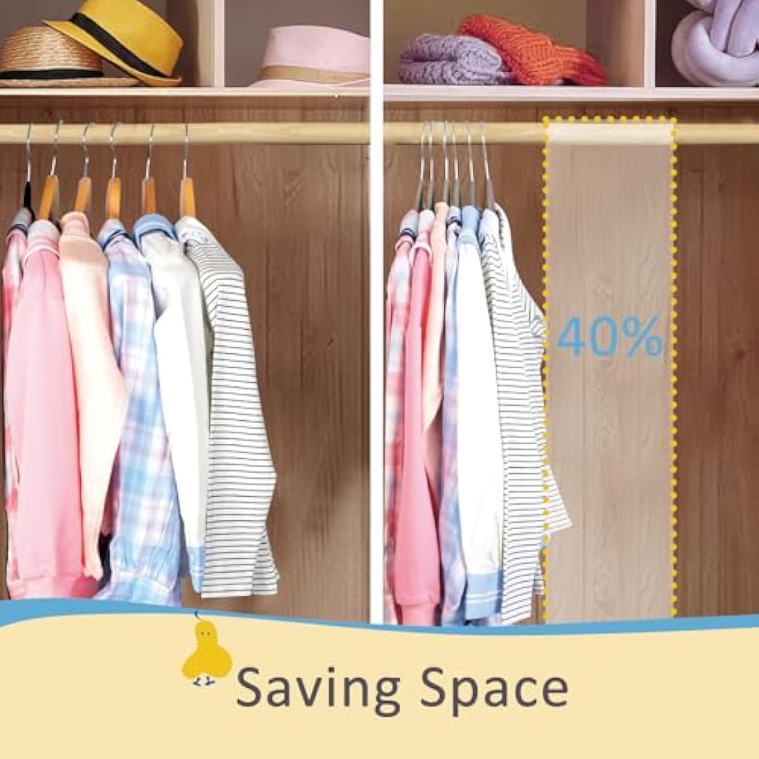 ManGotree 35cm Premium Kids Velvet Hangers, Ultra-thin Children's Clothes Hangers with 360° Swivel Hook, Non-slip Felt Hangers for Youth, Sturdy (32 Pack, Grey)