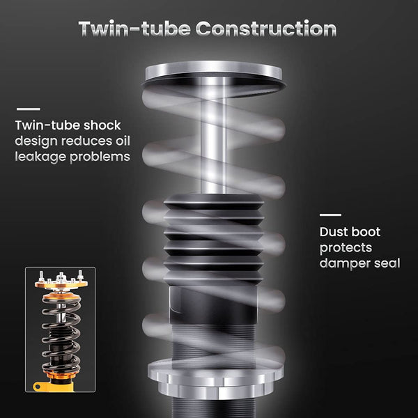 maXpeedingrods Coilovers Shock Suspension for BMW E46 3 Series 316i 318i 320i 323i 325i 328i 330i 1998-2006 - Red