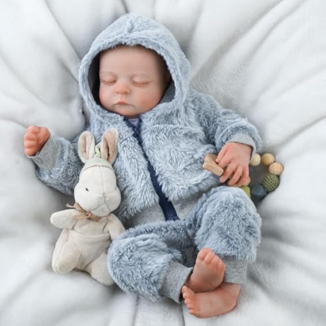 JIZHI Reborn Dolls Boy - 17 Inches Hand-made Washable Reborn Babies with Lithe Vin-yl Body, Lifelike Baby Doll Looks Like a Real Baby (Reborn Boy)