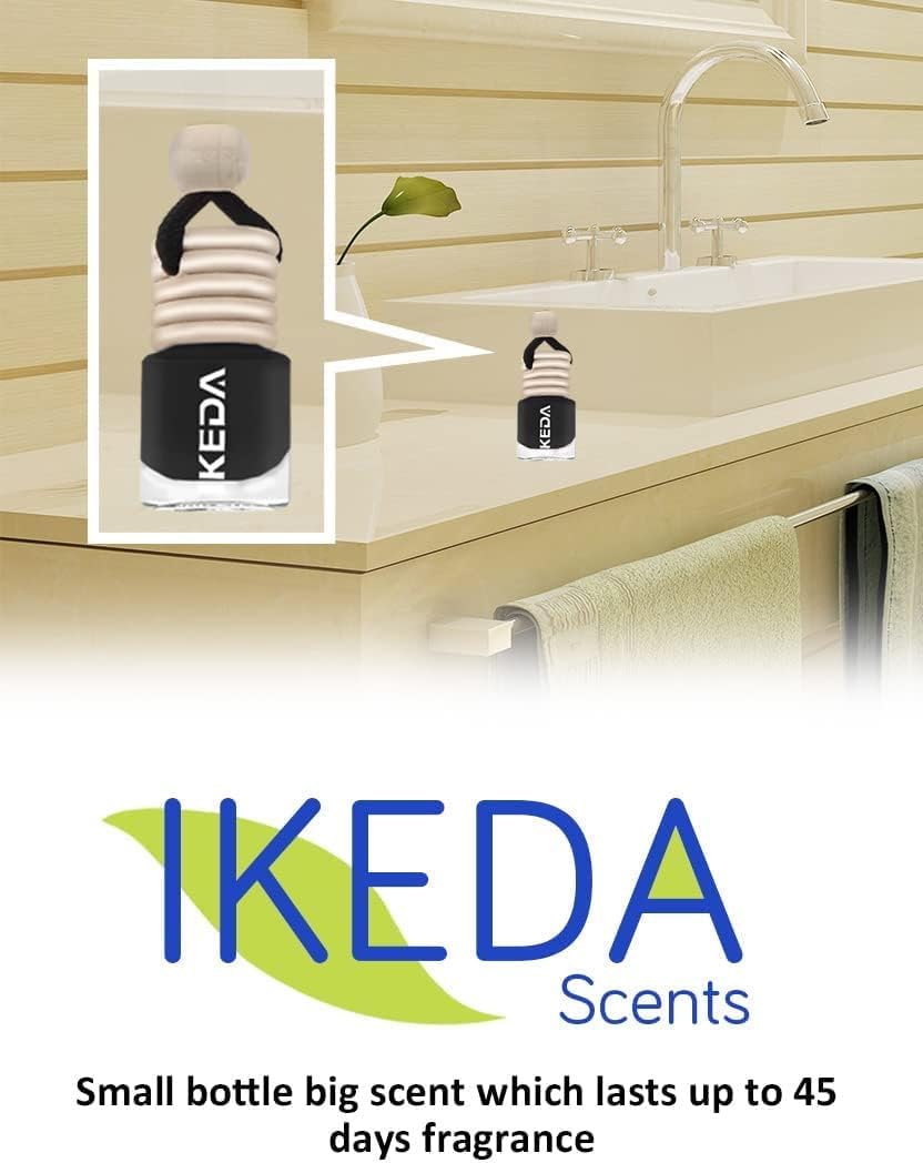 Ikeda scents Ikeda Car Air Fresheners | Automotive Hanging Pendant | Auto Perfume Diffuser with Real Oil | Strong and Long Last Fragrance | Fresh Smell Cover Odours | Car Accessories for Men Women