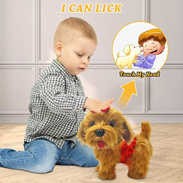 Jaydear Plush Puppy Toy, Electronic Dog Toy for Kids, Interactive Toy -Walks/Barks/Shake Tail/Talk, Stuffed Animals Cute Dog Toys Soft Gift for Christmas, Easter, Birthday, Age 3 4 5 6 7+ Years Old